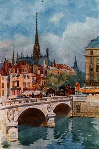 Pont St Michel and Ste Chapelle, Paris