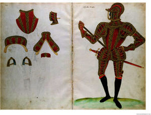 Suit of armour for lord compton from an elizabethan armourer s album
