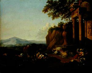 Landscape with a ruin