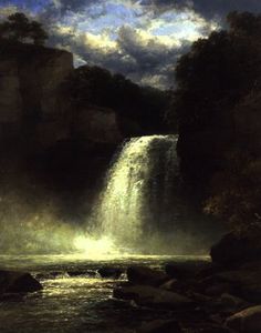 A waterfall scene