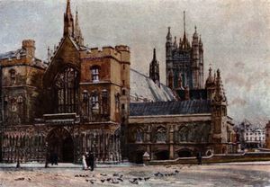 Westminster Halle und Victoria Aufsatz