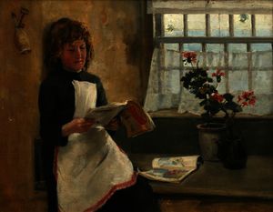 Girl in a Cottage Window