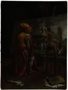 Paolo de Matteis nel suo Studio