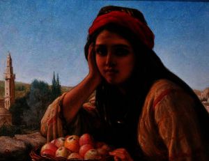 Syrian fruit seller