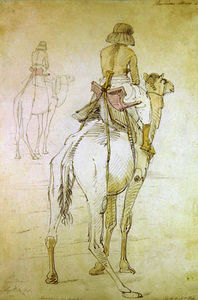 Study of a man on a camel