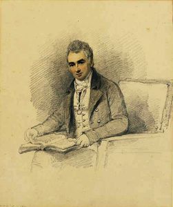 Portrait de , 1st lord stanley de alderley , three-quarter-length , assis