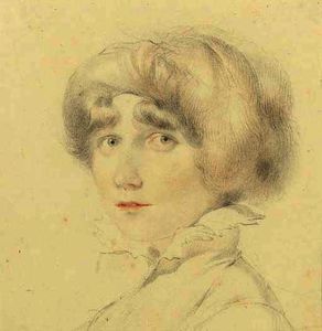 Botas retrato de la señorita barnard , bust-length , en un feather-trimmed sombrero