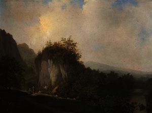 Landscape with peasants