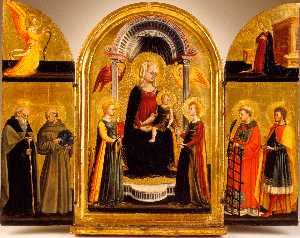 trittico di dopodomani  Madonna col Bambino  con  santi