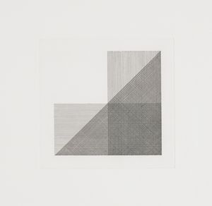 Untitled from Squares with a Different Line Direction in Each Half Square