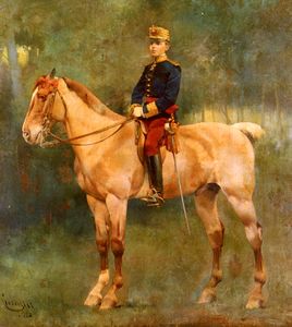 Un retrato de Alfonso III a caballo