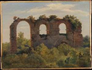 Une section de l aqueduc Claudien, Rome (ca. (1826-29))