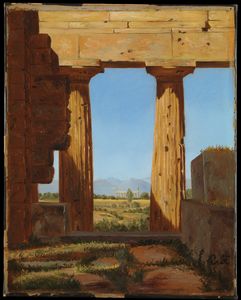 Columns of the Temple of Neptune at Paestum (1838)