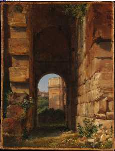 el arco de constantino Visto desde el Coliseo ( 1818 - ( 1838 ) )