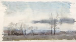 Misty winter landscape, (1951)