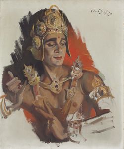 Porträt von Uday Shankar, (1938)
