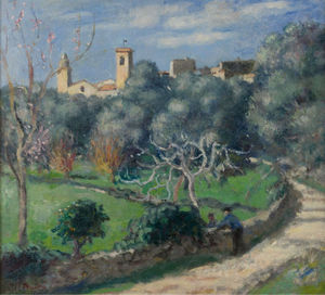 Paysage, l Église au Cannet, (1902)