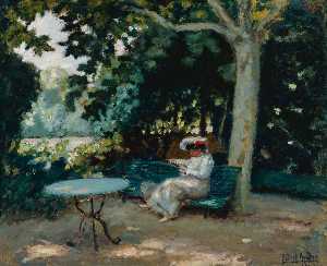 Reading at the Garden, (1903)