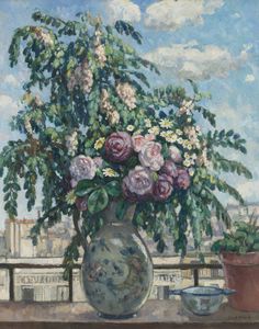 Le Bouquet (Vue de la Artist`s Studio), (1910)