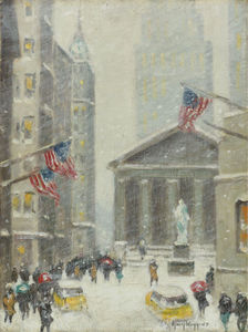 New york, winter scene, (1960)