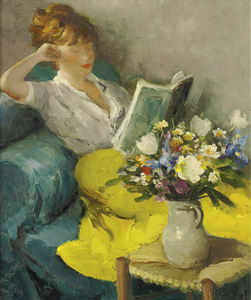 Claudine reading, (1957)