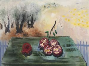 Granatäpfel am grünen Tisch, (1966)