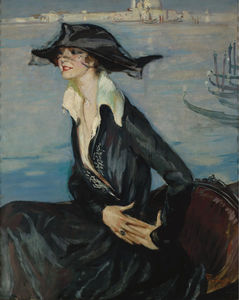 Woman in Black in Venice, (1919)