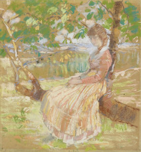 Girl Seated on a Tree, (1913)