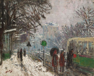 bineau boulevard unter dem schnee
