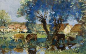 Cows by the Water
