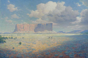 Paisaje de Arizona con dos pilotos, (1911)