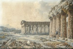 The temple of apollo, paestum