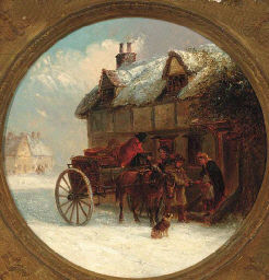 Delivering supplies in a winter landscape