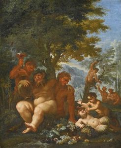Landscape with Silenus and Putti