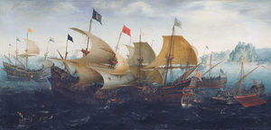 Die Schlacht von Cadix - (1608)