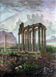 Ruinen von Athen in der Umgebung (1870)