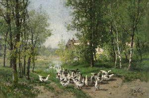 Flock of Geese at Montigny-sur-Loing
