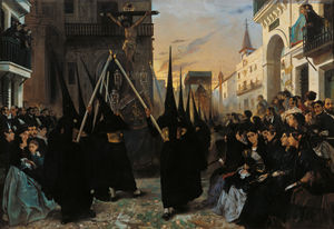 A Confraternity in Procession along Calle Génova