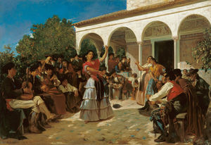 A Gypsy Dance in den Gärten des Alcazar, vor Karl V. Pavilion.