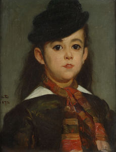 玛丽Dehodencq，艺术家的女儿假定肖像
