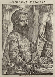 Portrait of Vesalius from his De humani corporis fabrica.