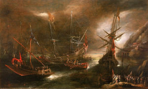 El embarque de las tropas españolas