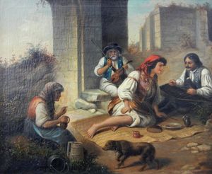 Landscape with gypsies