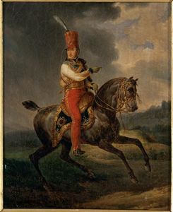 Louis-Philippe I, Duke of Orleans then in the uniform of Colonel-General of Hussars (1773 - (1850).)