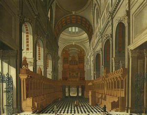 Le chœur de la cathédrale vers l ouest de Saint-Paul