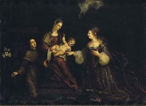 Mariage mystique de sainte Catherine avec saint Antoine de Padoue