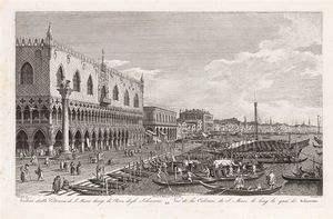 Vista dalla Colonna di San Marco, lungo la Riva degli Schiavone