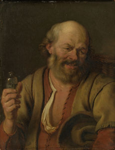 A man with a drink bottle