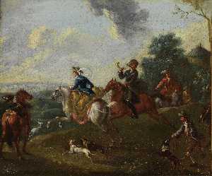 Hunt in the hilly landscape