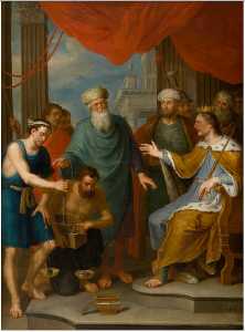 he brothers try to buy corn from Joseph, the Vice-Roy of Egypt